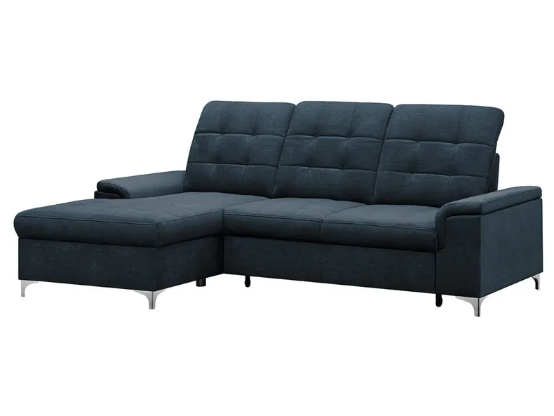 BRW Розкладний кутовий диван Ariado з ящиком для зберігання темно-синій велюр, Vogue 13 NA-ARIADO-RECBK.2F-G3_B85465 фото №2