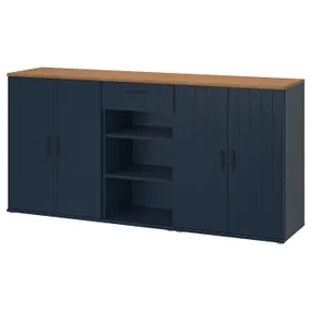 IKEA SKRUVBY СКРУВБИ, комбинация д / хранения, черный и синий, 190x90 см 695.256.04 фото