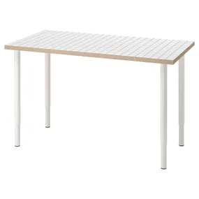 IKEA LAGKAPTEN ЛАГКАПТЕН / OLOV ОЛОВ, письмовий стіл, білий антрацит / білий, 120x60 см 695.084.16 фото