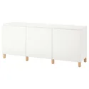 IKEA BESTÅ БЕСТО, комбинация для хранения с дверцами, белый / Вястервикен / Улларп белый, 180x42x74 см 194.217.41 фото thumb №1