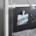 IKEA VITARNA ВИТАРНА, каркас кровати с 4-х стойками, белый Luröy/Skådis черный, 140x200 см 395.562.58 фото thumb №5