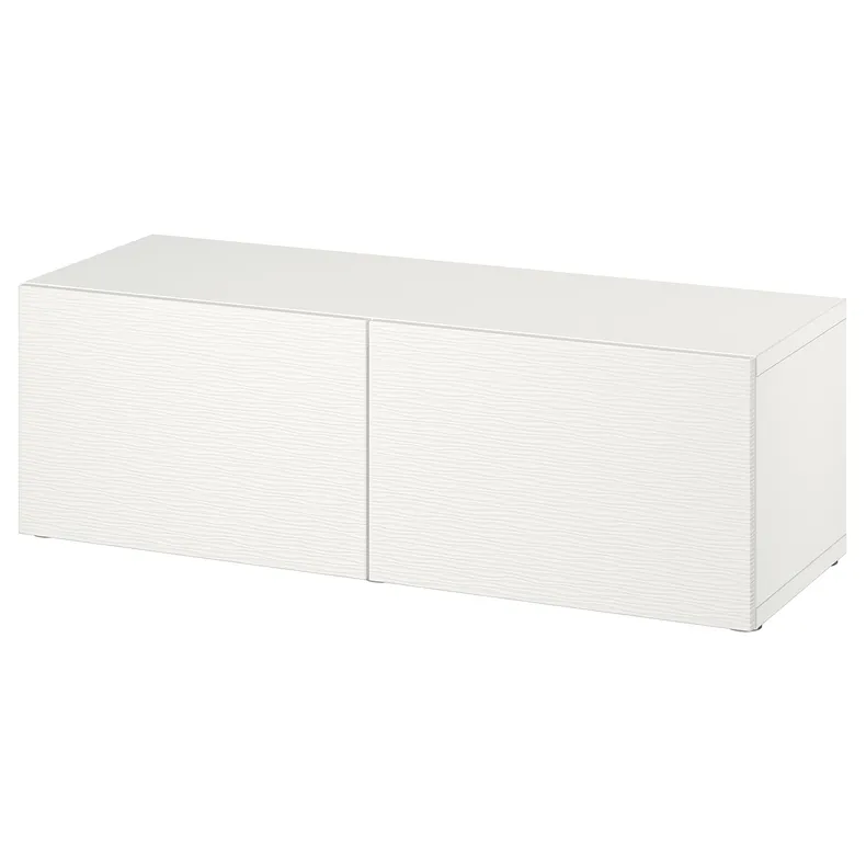 IKEA BESTÅ БЕСТО, секція полиць із дверцятами, білий / Laxviken білий, 120x42x38 см 594.297.78 фото №1