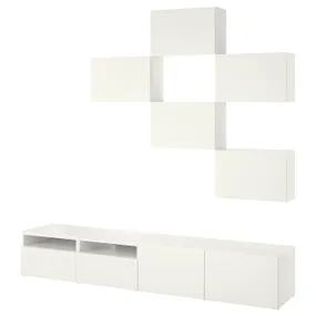 IKEA BESTÅ БЕСТО, комбінація шаф для телевізора, білий/ЛАППВІКЕН, 240x42x230 см 794.768.20 фото