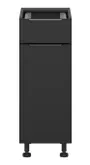BRW Кухонный шкаф Sole L6 30 см правосторонний с ящиком soft-close черный матовый, черный/черный матовый FM_D1S_30/82_P/STB-CA/CAM фото