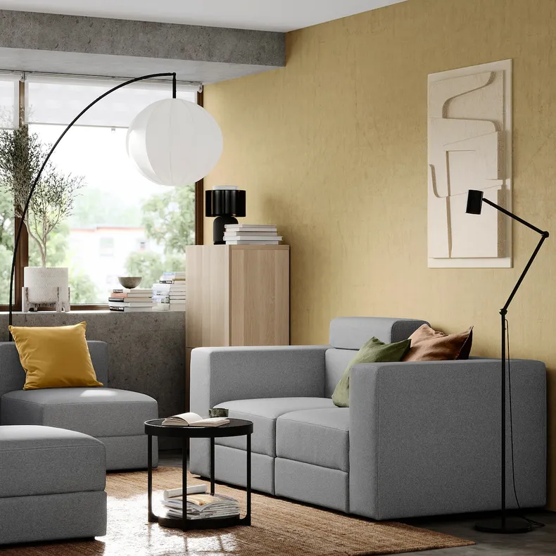 IKEA JÄTTEBO ЄТТЕБУ, 2-місний модульний диван, з узголів'ям / ТОНЕРУД сірий 195.104.12 фото №2