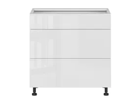 BRW Базовый шкаф для кухни Top Line 80 см с ящиками белый глянец, альпийский белый/глянцевый белый TV_D3S_80/82_2SMB/SMB-BAL/BIP фото