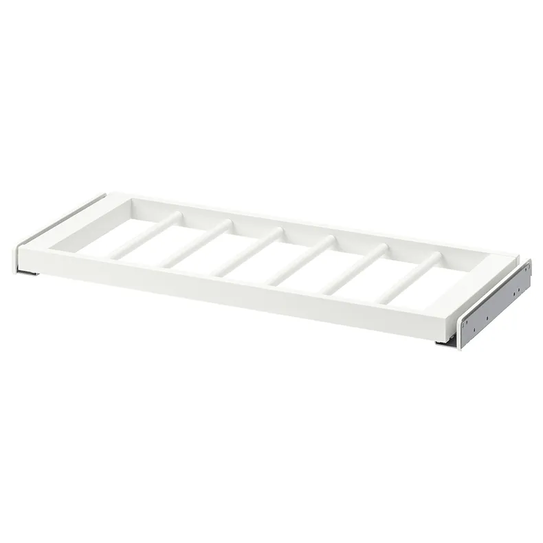 IKEA KOMPLEMENT КОМПЛИМЕНТ, выдвижная вешалка для брюк, белый, 75x35 см 204.465.52 фото №1