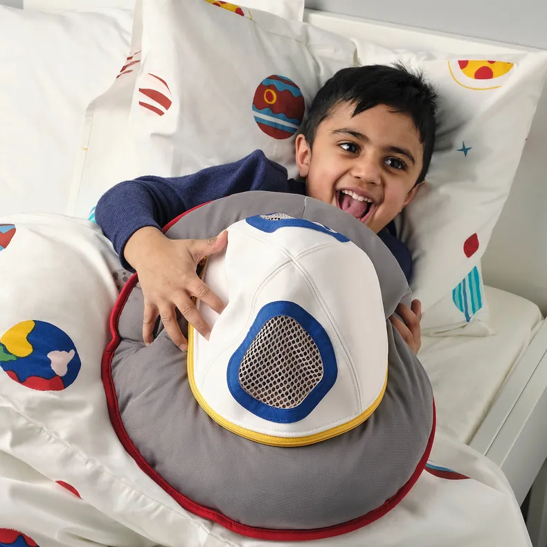 IKEA AFTONSPARV АФТОНСПАРВ, іграшка м’яка, космічний корабель/різнобарвний 905.516.34 фото №2