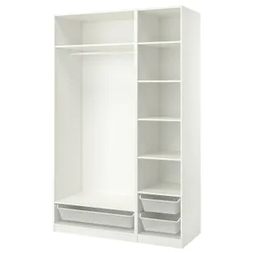 IKEA PAX ПАКС, гардероб, комбінація, білий, 150x58x236 см 693.856.70 фото