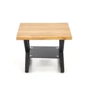 Журнальный столик деревянный HALMAR XENA, квадратный 60x60 см, черный/натуральный фото thumb №7