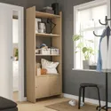 IKEA LÅDMAKARE, комбинация с раздвижными дверями, с 3 полками/имит. дуб, 81x35x212 см 595.646.72 фото thumb №3