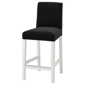 IKEA BERGMUND БЕРГМУНД, стул барный, белый / Джупарп темно-серый, 62 см 893.997.65 фото