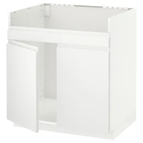 IKEA METOD МЕТОД, підлогова шафа для HAV ХАВ подв мий, білий / Voxtorp матовий білий, 80x60 см 894.682.21 фото