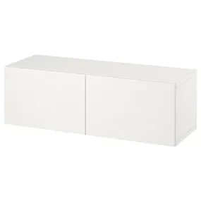 IKEA BESTÅ БЕСТО, настінна комбінація шаф, білий / Laxviken білий, 120x42x38 см 494.398.48 фото