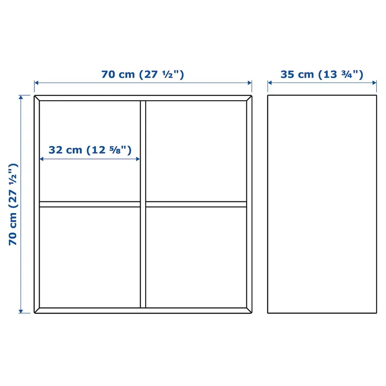 IKEA EKET ЕКЕТ, шафа, 4 відділення, білий, 70x35x70 см 603.339.54 фото №6