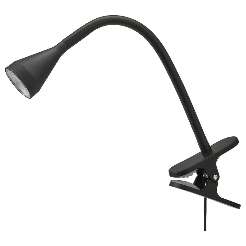 IKEA NÄVLINGE НЕВЛІНГЕ, LED лампа-прищіпка, чорний 004.498.77 фото №1
