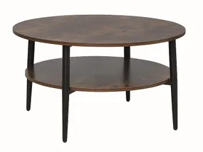 Журнальний стіл SIGNAL ELLA A коричневий рустикальний/чорний 80х45 см фото