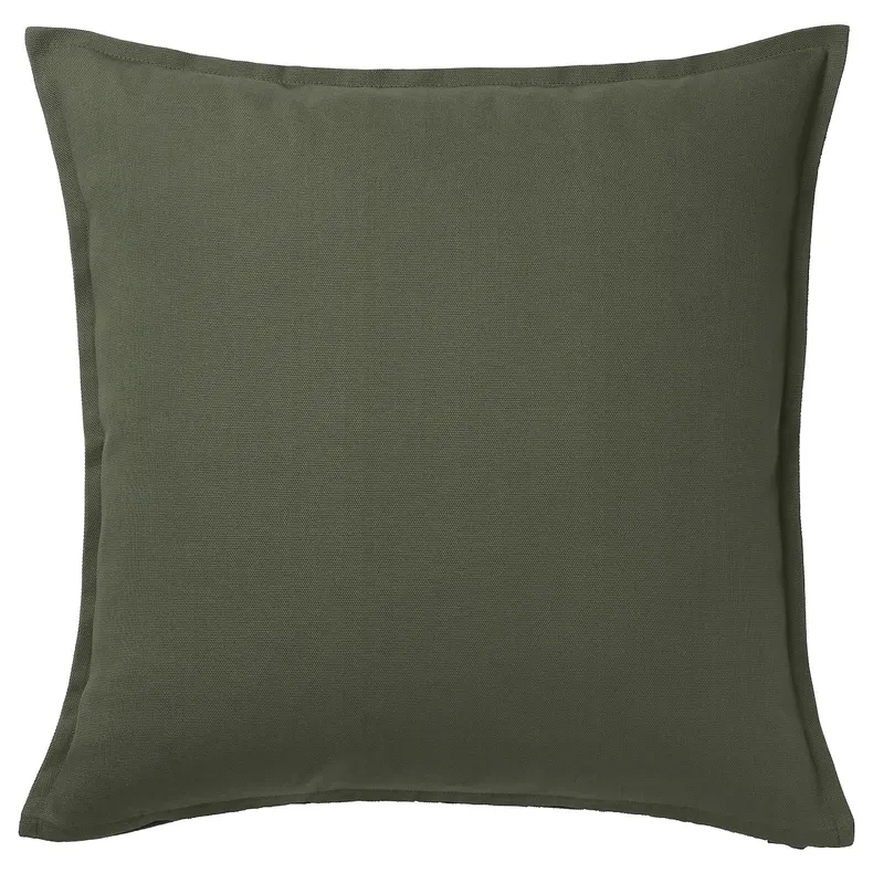 IKEA GURLI ГУРЛІ, чохол на подушку, насичений зелений, 50x50 см 604.895.87 фото №1