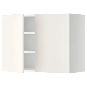 IKEA METOD МЕТОД, навесной шкаф с полками / 2дверцы, белый / белый, 80x60 см 394.545.42 фото