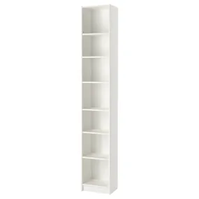 IKEA BILLY БІЛЛІ, книжкова шафа з верхньою полицею, білий, 40x40x237 см 093.966.57 фото