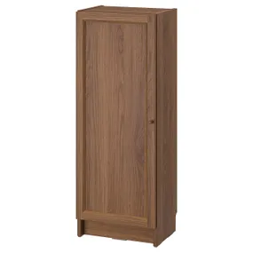 IKEA BILLY БІЛЛІ / OXBERG ОКСБЕРГ, книжкова шафа з дверцятами, коричневий горіх, 40x30x106 см 494.832.90 фото