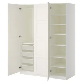 IKEA PAX ПАКС / BERGSBO БЕРГСБУ, гардероб, білий / білий, 150x60x201 см 390.255.99 фото