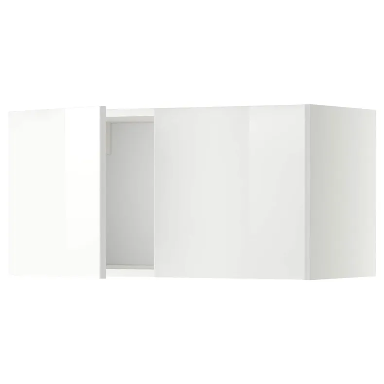 IKEA METOD МЕТОД, шафа навісна із 2 дверцятами, білий / РІНГХУЛЬТ білий, 80x40 см 394.693.98 фото №1