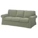 IKEA EKTORP ЭКТОРП, чехол на 3-местный диван, Хакебо серо-зеленый 005.652.11 фото thumb №2