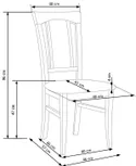 Кухонний стілець дерев'яний HALMAR KONRAD дуб сонома/бежевий фото thumb №3