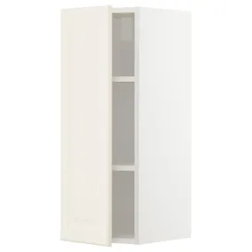 IKEA METOD МЕТОД, шафа навісна із полицями, білий / БУДБІН кремово-білий, 30x80 см 194.654.81 фото