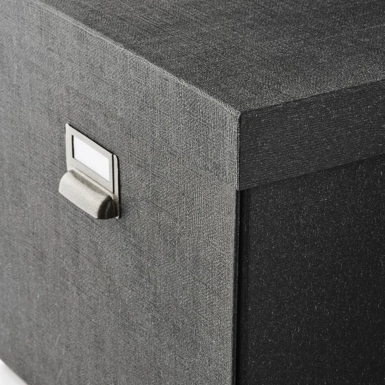 IKEA TJOG ЧУГ, коробка с крышкой, тёмно-серый, 32x31x30 см 204.776.71 фото №3
