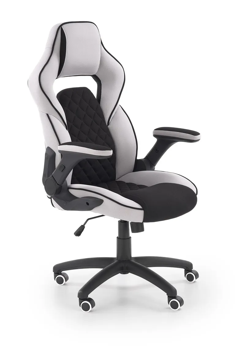 Крісло комп'ютерне офісне обертове HALMAR SONIC чорний / сірий, мембранна тканина фото №1