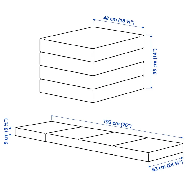 IKEA SLÄKT, пуф/розкладний килимок, Віссл бежевий/зелений 005.903.57 фото №4