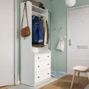 IKEA HAUGA ХАУГА, відкритий гардероб із 3 шухлядами, білий, 70x199 см 404.569.22 фото thumb №3