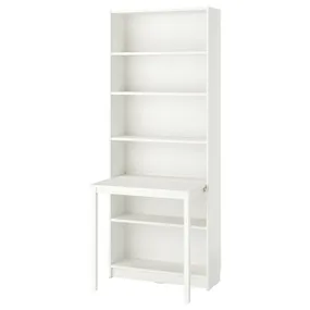 IKEA BILLY БІЛЛІ, стелаж зі столом, білий, 80x202 см 295.639.33 фото