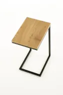 Журнальний столик HALMAR NISA 40x30 см, каркас - чорний, стільниця - дуб золотистий фото thumb №6