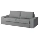 IKEA KIVIK КИВИК, чехол дивана 3-местного, Тибблби бежевый / серый 305.269.11 фото thumb №2