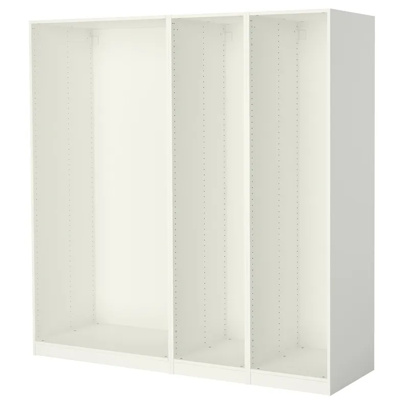 IKEA PAX ПАКС, 3 каркаса гардеробов, белый, 200x58x201 см 198.953.39 фото №1