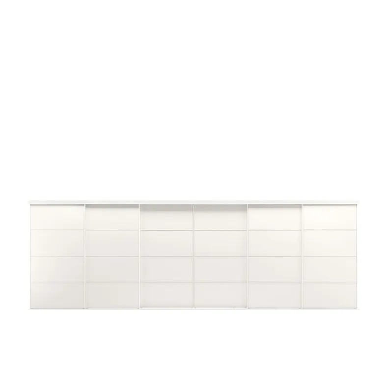 IKEA SKYTTA СКЮТТА / MEHAMN МЕХАМН, комбінація розсувних дверцят, білий/2str білий, 603x205 см 795.002.74 фото №1
