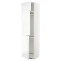 IKEA METOD МЕТОД, шафа висока для холод / мороз із 3 дв, білий / ВОКСТОРП глянцевий / білий, 60x60x240 см 694.657.04 фото thumb №1