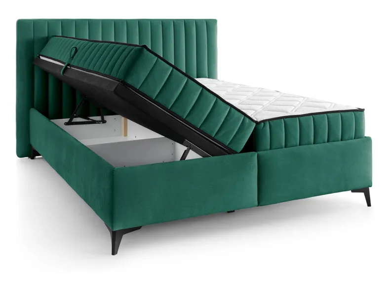BRW Ліжко двоспальне з 2 матрацами та підйомним механізмом BRW JOY, 160x200 см, зелений LO_KT-JOY-160X200-G2-ELEMENT_20 фото №2