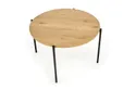 Круглий стіл HALMAR MORGAN 120x120 см дуб золотистий / чорний фото thumb №5