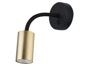 BRW Настенный светильник Eye Flex S черно-золотой 070927 фото