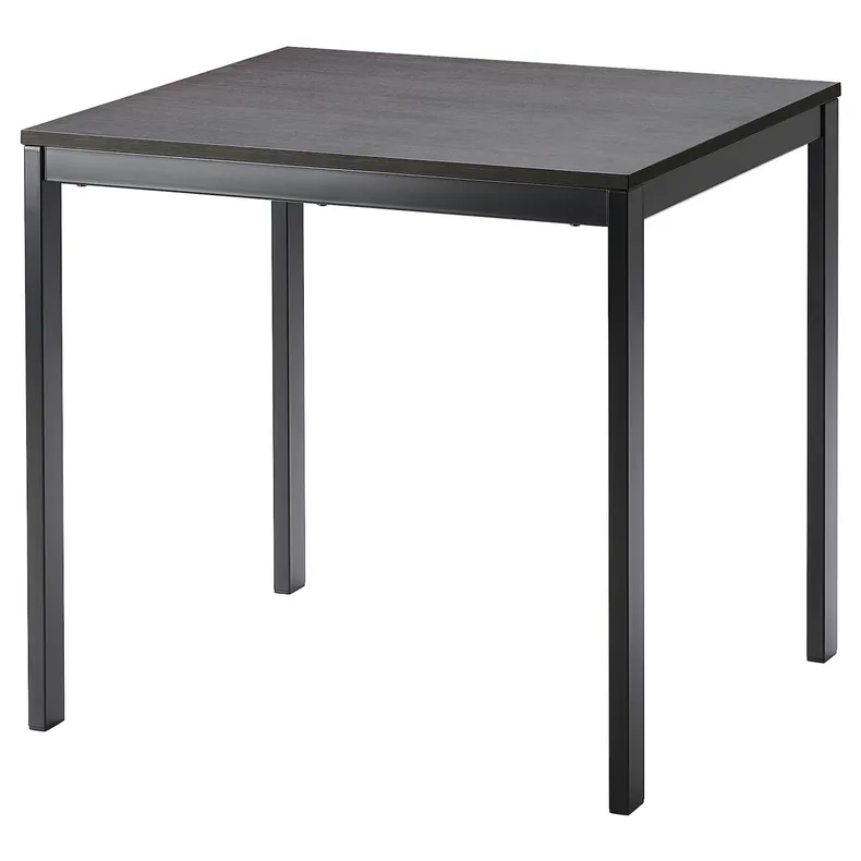 IKEA VANGSTA ВАНГСТА, розкладний стіл, чорний/темно-коричневий, 80/120x70 см 404.201.55 фото №1