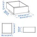 IKEA KOMPLEMENT КОМПЛЕМЕНТ, шухляда, скляна фронтальна панель, бежевий, 50x58 см 505.090.86 фото thumb №3