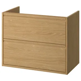 IKEA ÄNGSJÖN ЭНГШЁН, шкаф для раковины с ящиками, имит. дуб, 80x48x63 см 705.350.89 фото