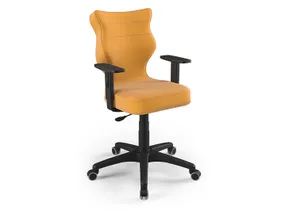 BRW Молодіжний поворотний стілець жовтий, розмір 6 OBR_DUO_CZARNY_ROZM.6_VELVET_35 фото
