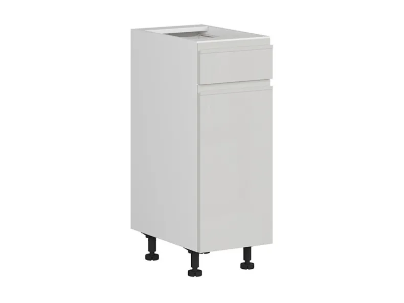 BRW Правосторонний кухонный шкаф Sole 30 см с ящиками светло-серый глянец, альпийский белый/светло-серый глянец FH_D1S_30/82_P/SMB-BAL/XRAL7047 фото №2