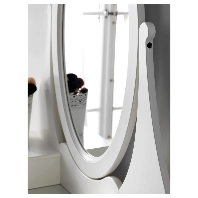 IKEA HEMNES ХЕМНЕС, туалетний столик із дзеркалом, білий, 100x50 см 303.744.13 фото №5