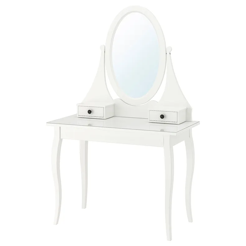 IKEA HEMNES ХЕМНЕС, туалетний столик із дзеркалом, білий, 100x50 см 303.744.13 фото №1